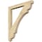 Ekena Millwork Olympic Arts & Crafts Rough Sawn Bracket, Douglas Fir, 4"W x 42"D x 48"H BKT04X42X48OLY03RDF - alternate 1